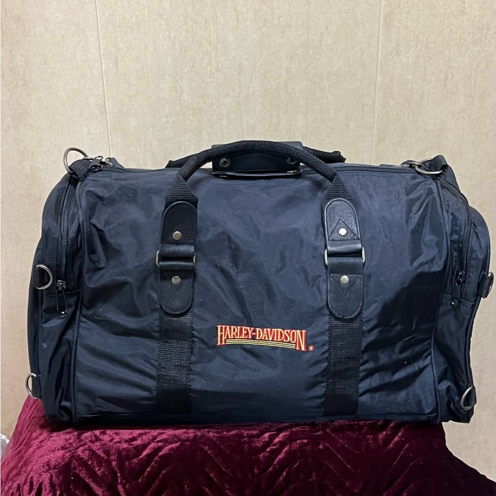 Vintage Harley Davidson duffel bag travel carrying bag